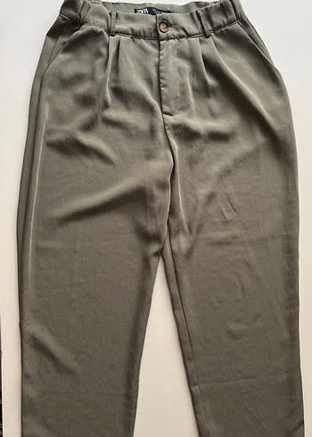 zara haki kumaş pantolon