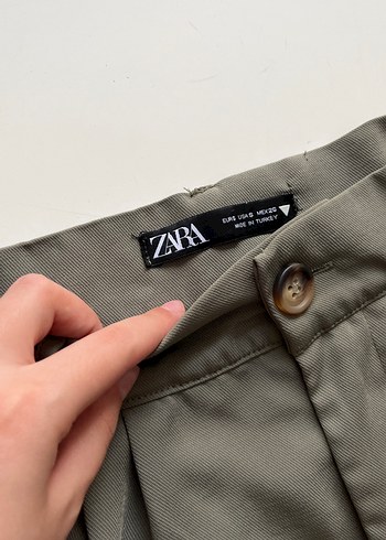 Zara zara haki kumaş pantolon
