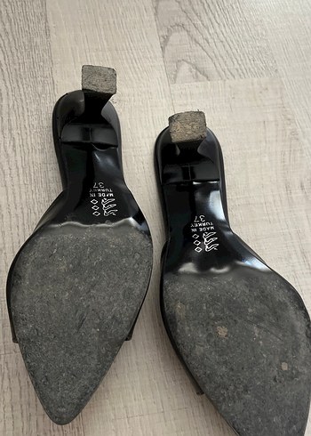 37 Beden siyah Renk Kadın Siyah Topuklu Stiletto Terlik