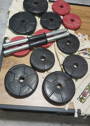Siyah ve Kırmızı Ağırlık Plakaları Seti