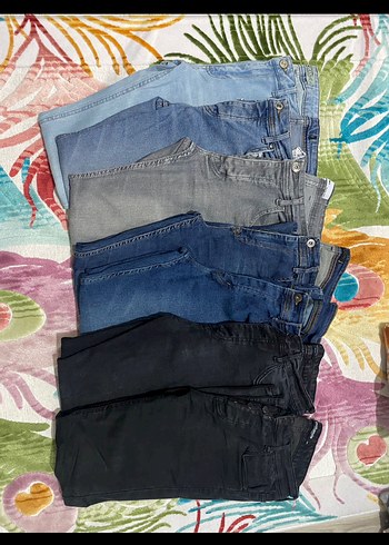 Çok Renkli erkek Denim Jean Pantolon