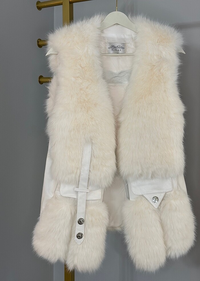 İthal kürk yelek - Görsel 3