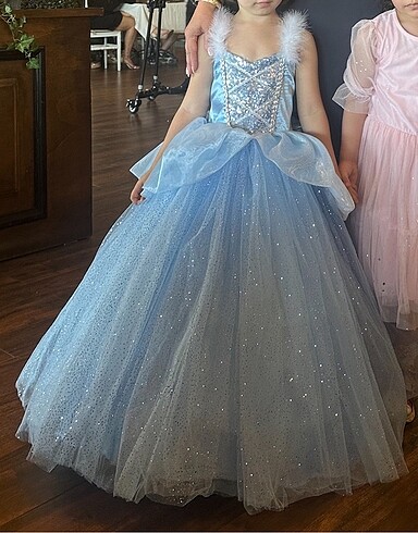 5 Yaş Beden mavi Renk Fairy Land Midnight Queen prenses kostüm elbise Elsa Prenses mav