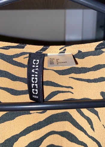 m Beden Zebra Desenli Uzun Kollu Tunik