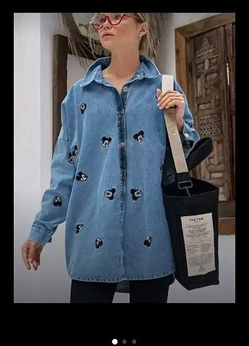 Bayan yeni sezon kot oversize gomlek sifir yeni