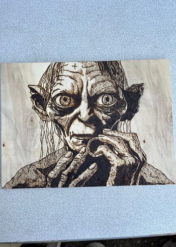 Gollum  Smeagol Ahşap Yakma - Görsel 4