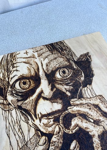 Gollum  Smeagol Ahşap Yakma - Görsel 6