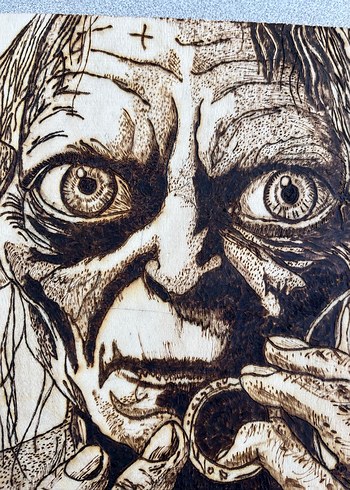 Gollum  Smeagol Ahşap Yakma - Görsel 3