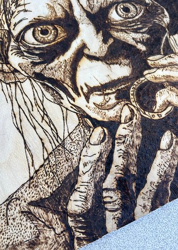 Gollum  Smeagol Ahşap Yakma - Görsel 5