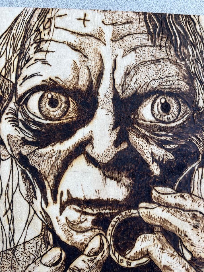Gollum  Smeagol Ahşap Yakma - Görsel 3
