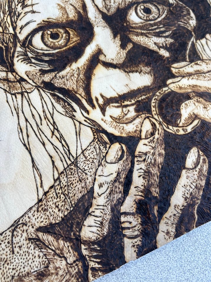 Gollum  Smeagol Ahşap Yakma - Görsel 5