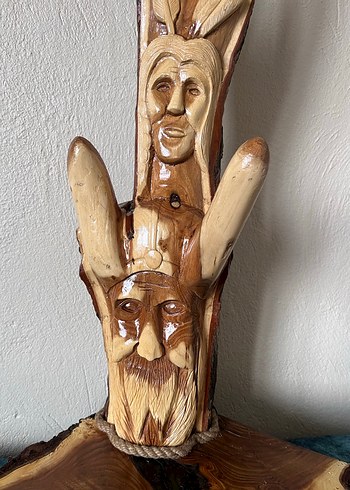 Akasya ve İğde Ağacı Kızılderili Totem Abajur - Görsel 3