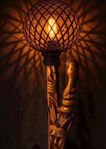 Akasya ve İğde Ağacı Kızılderili Totem Abajur - Görsel 2