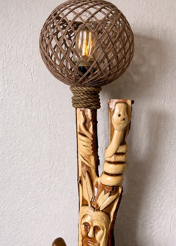 Akasya ve İğde Ağacı Kızılderili Totem Abajur - Görsel 6