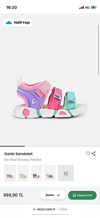 Vicco marka 29 numara sandalet