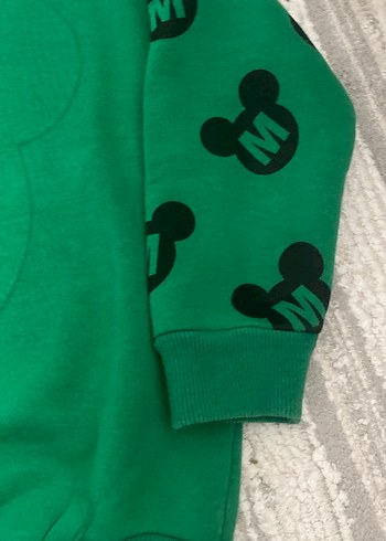 Kız Çocuk Yeşil Baskılı Sweatshirt - Görsel 4