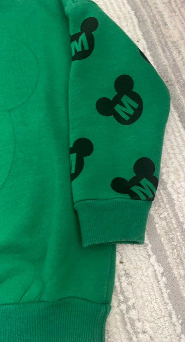 Kız Çocuk Yeşil Baskılı Sweatshirt - Görsel 4