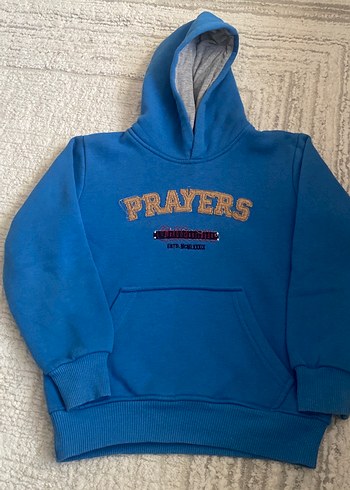 Kapüşonlu Mavi Erkek Çocuk Sweatshirt - Görsel 2