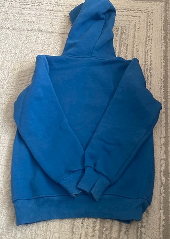 Kapüşonlu Mavi Erkek Çocuk Sweatshirt - Görsel 5