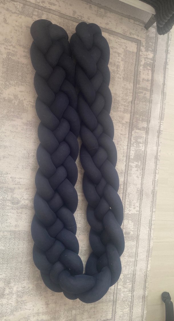 Diger Lacivert Bebek Yatak Koruyucu Örgü - Görsel 2