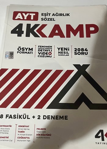 AYT Eşit Ağırlık Sözel 4Kamp Soru Bankası
