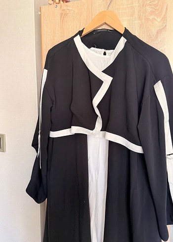 Uzun lacivert beyaz iki parça - Görsel 4