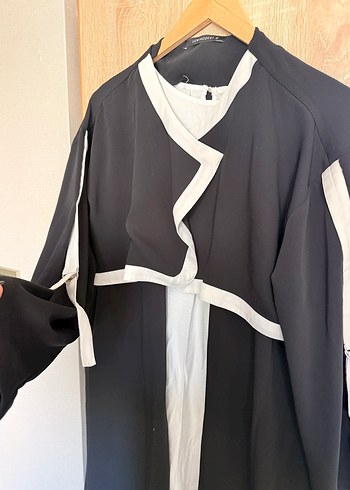 Uzun lacivert beyaz iki parça - Görsel 5