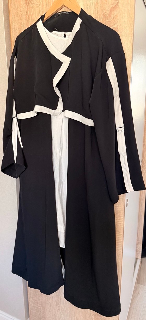 Uzun lacivert beyaz iki parça - Görsel 3