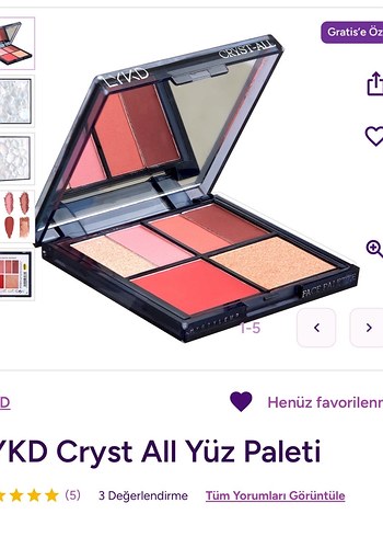 NYX Lykd aynalı yüz paleti