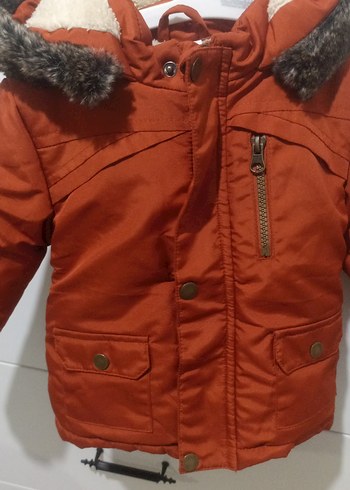 Taba Renkli Kürklü Erkek Çocuk Mont - Görsel 4