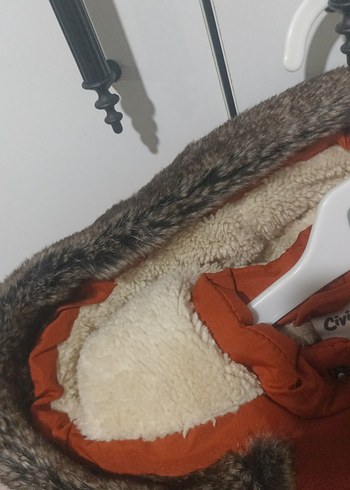 Taba Renkli Kürklü Erkek Çocuk Mont - Görsel 3