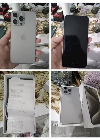 Gri iPhone 15 Pro Max 256GB Beyaz Kutu