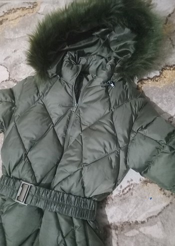 Kadın Uzun Kemerli Kışlık Mont - Görsel 3