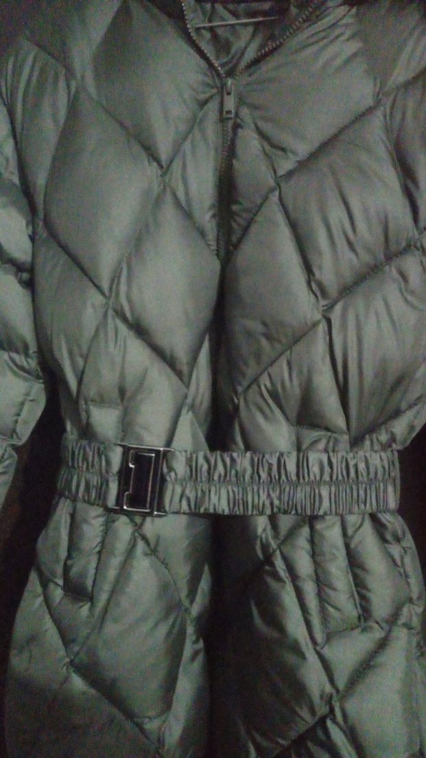 Kemerli Uzun Kadın Kışlık Mont - Görsel 3