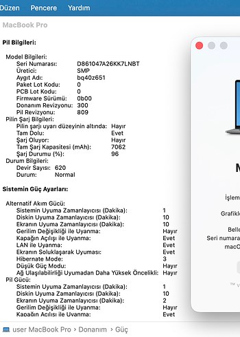 MacBook Pro 32GB RAM 16inc İ9 İslemcili Ultra Pro Cihaz - Görsel 7