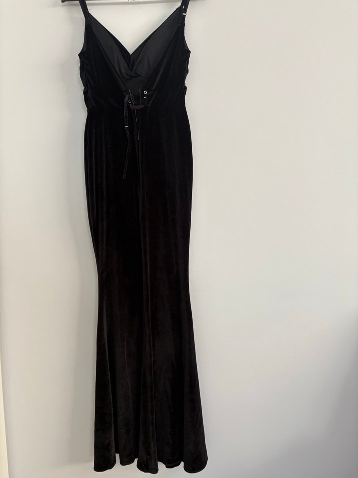 Siyah Uzun Balık Abiye - Görsel 3