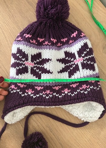 İçi Yünlü Kız Çocuk Şapka - Görsel 7