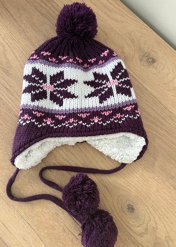 İçi Yünlü Kız Çocuk Şapka - Görsel 3