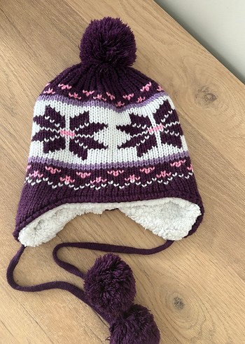 İçi Yünlü Kız Çocuk Şapka - Görsel 2