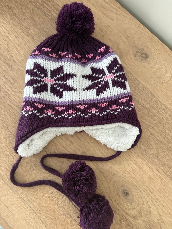 İçi Yünlü Kız Çocuk Şapka - Görsel 3