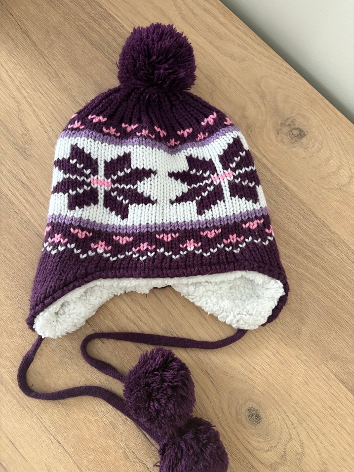 İçi Yünlü Kız Çocuk Şapka - Görsel 2