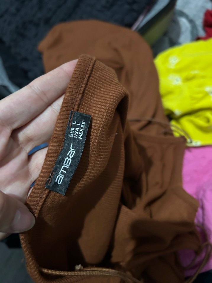 Kahverengi Mini Askılı Tulum - Görsel 3