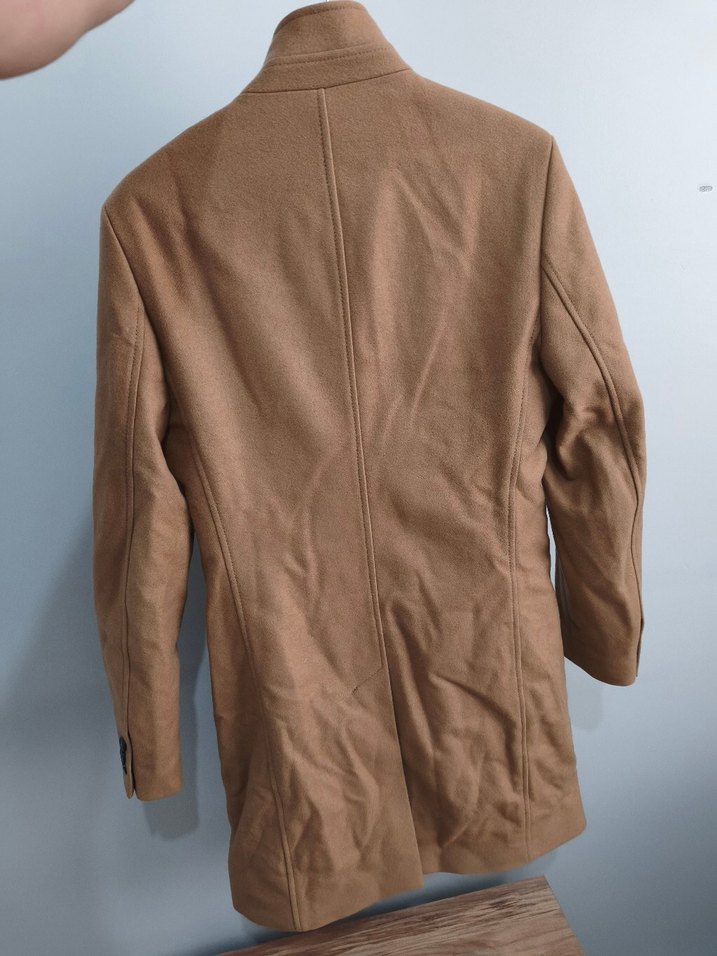 Düğmeli Kahverengi Süet Erkek Kaban - Görsel 2