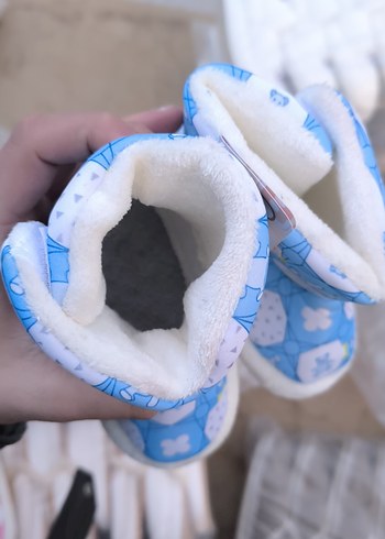 Mavi Baskılı Erkek Bebek Ev Botu - Görsel 2