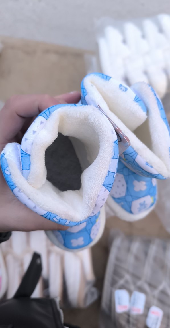 Mavi Baskılı Erkek Bebek Ev Botu - Görsel 2