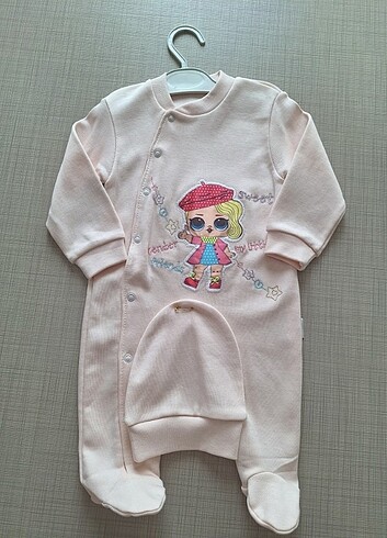 Lol Bebek Desenli Pudra Kız Tulum 6-9m