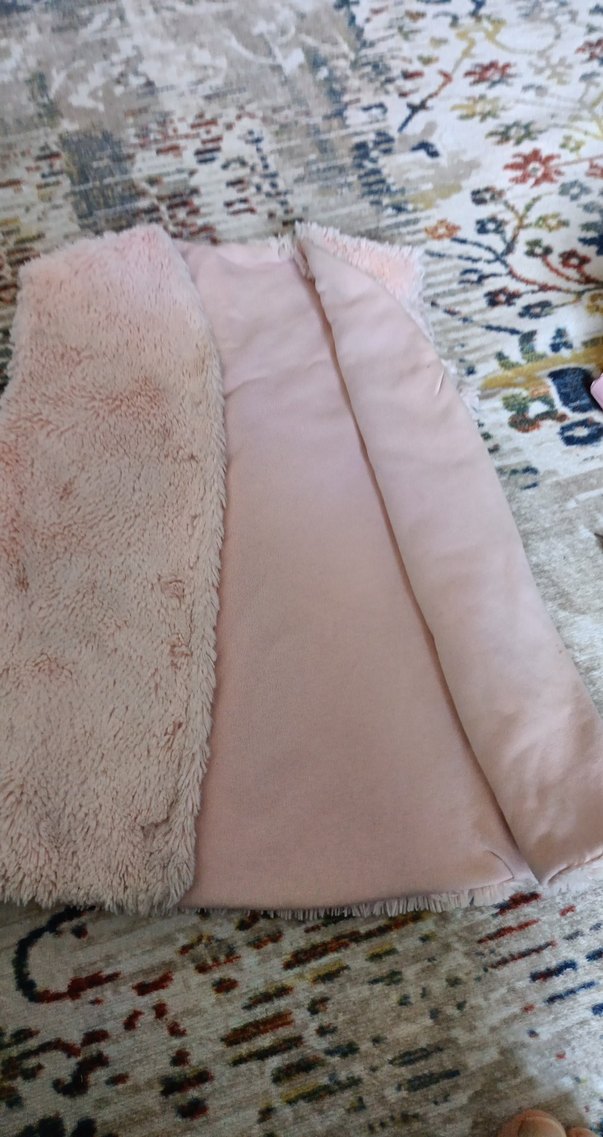 Pembe Peluş Detaylı kız çocuk Yelek - Görsel 3