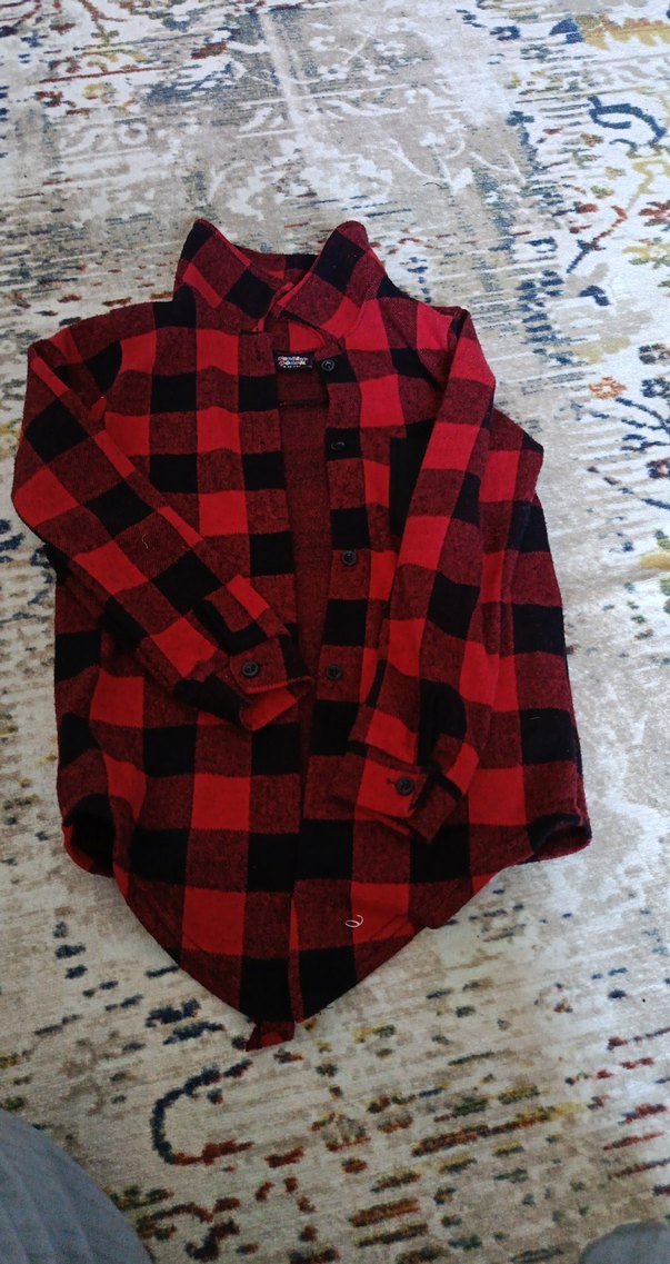 Düğmeli Kırmızı Ekose Kız çocuk Gömlek - Görsel 2