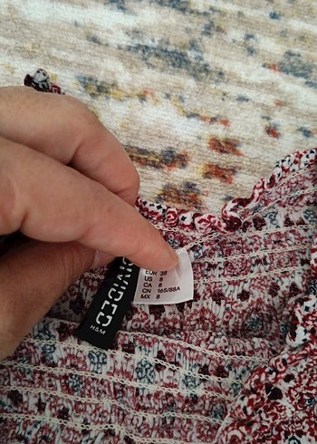 Bordo Desenli Bohem kadın büstiyer - Görsel 4