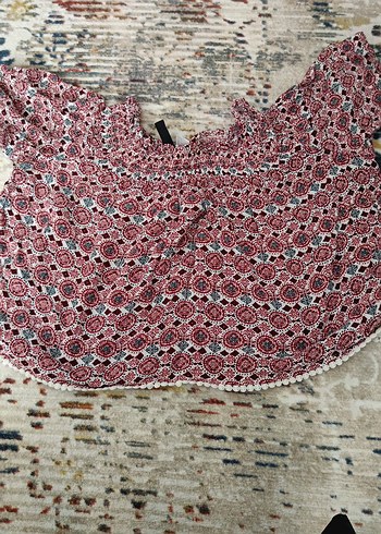 Bordo Desenli Bohem kadın büstiyer - Görsel 2